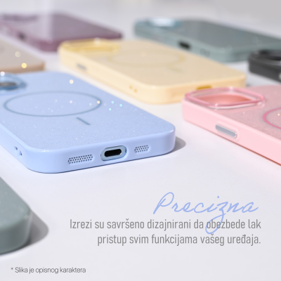 Torbica Magsafe Sparkle Dust za iPhone 17 Pro Max 6.9 roze
