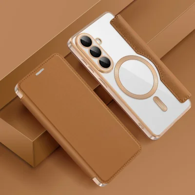 Torbica Magsafe Lux Bi Fold za Samsung S941B Galaxy S26 braon