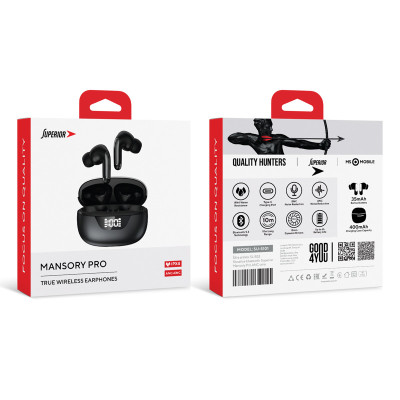 Slušalice bluetooth Superior Mansory Pro ANC+ENC crne