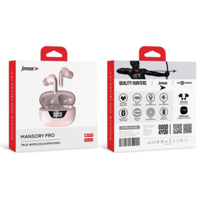 Slušalice bluetooth Superior Mansory Pro ANC+ENC pink