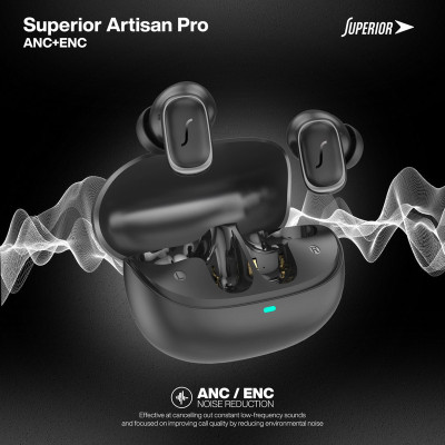 Slušalice bluetooth Superior Artisan Pro ANC+ENC crne