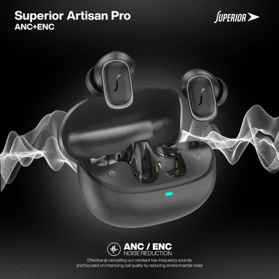 Slušalice bluetooth Superior Artisan Pro ANC+ENC crne