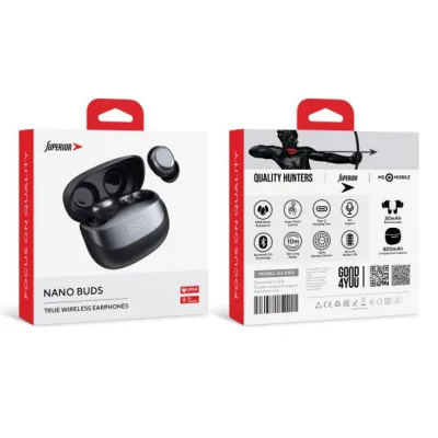 Slušalice bluetooth Superior NanoBuds crne
