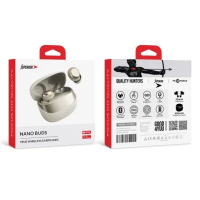 Slušalice bluetooth Superior NanoBuds krem