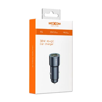 Auto punjač Moxom LX-VC804 PD+QC 38W crni