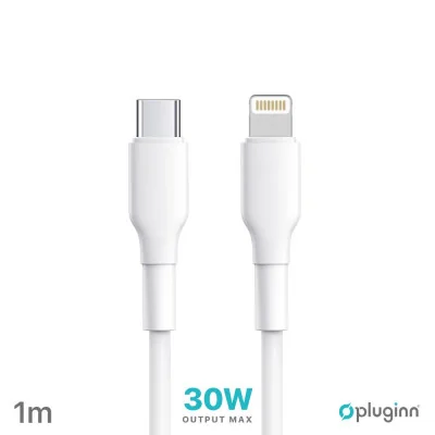 Pluginn Data Kabl 30W Type C na Lightning beli 1m
