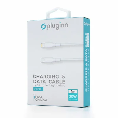 Pluginn Data Kabl 30W Type C na Lightning beli 1m