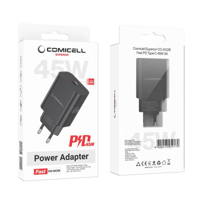 Kućni Punjač Superior CO-DC29 Fast PD Type C 45W 3A crna