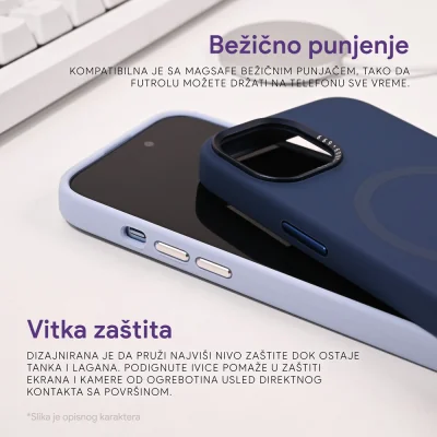 Torbica Magsafe Pure Plus za iPhone 14 Pro 6.1 svetlo plava